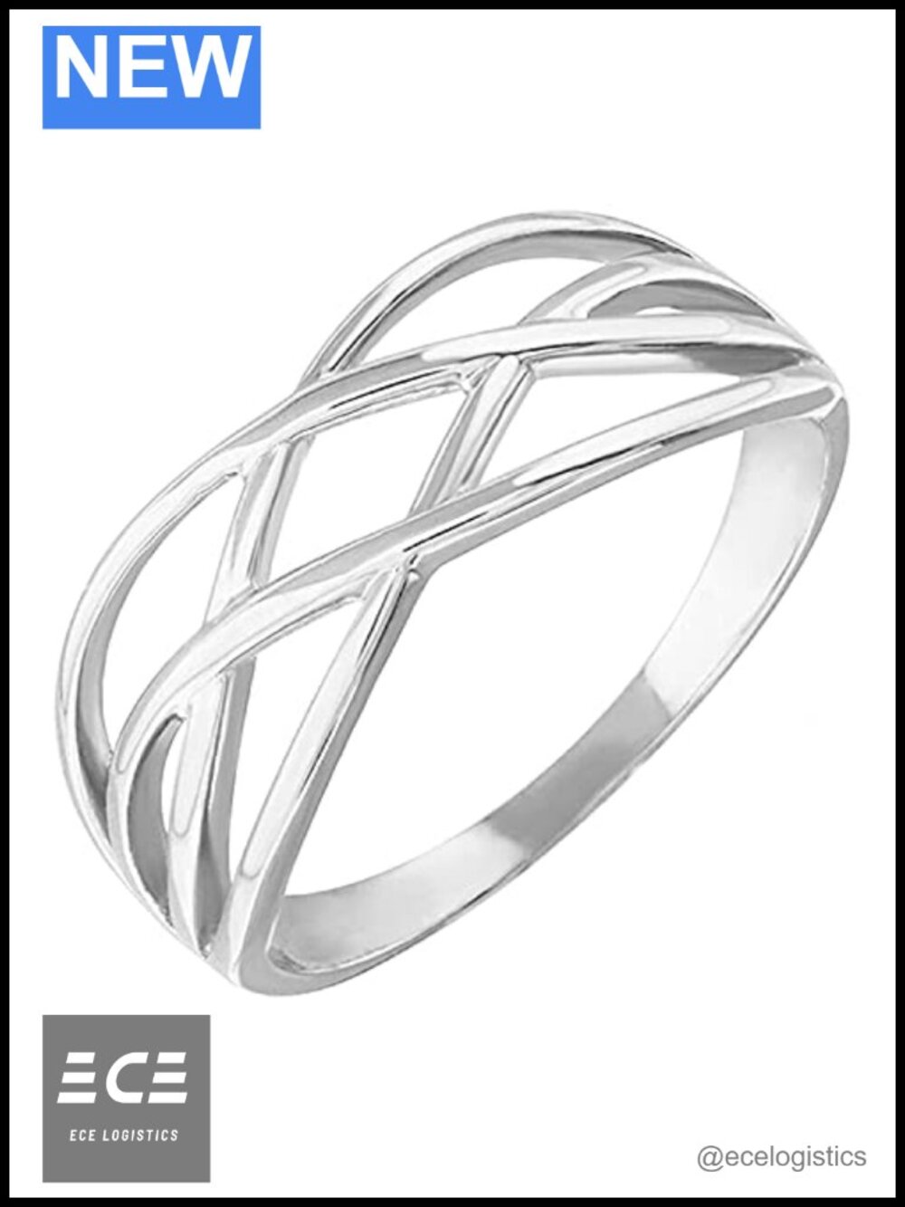 925 Sterling Silver Celtic Knot Band Ring Size 7.25